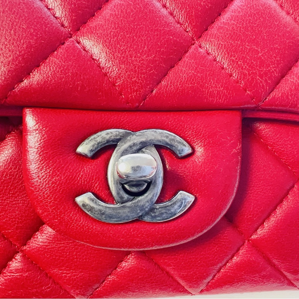 Chanel Classic Mini Rectangular Flap Bag Red - Picture 5 of 7